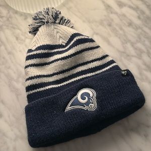Los Angeles Rams Pom Pom Knit Beanie